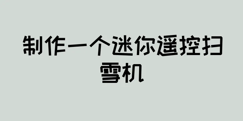 制作一个迷你遥控扫雪机