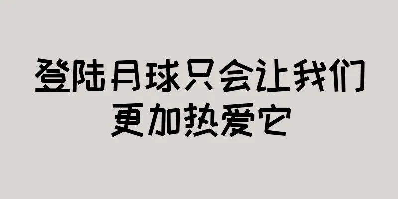 登陆月球只会让我们更加热爱它