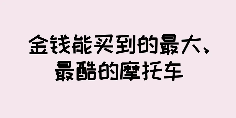 金钱能买到的最大、最酷的摩托车