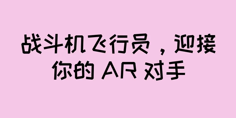 战斗机飞行员，迎接你的 AR 对手