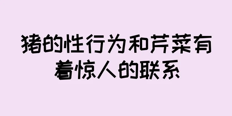 猪的性行为和芹菜有着惊人的联系