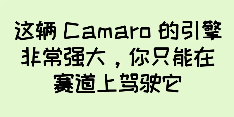 这辆 Camaro 的引擎非常强大，你只能在赛道上驾驶它