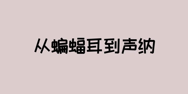 从蝙蝠耳到声纳