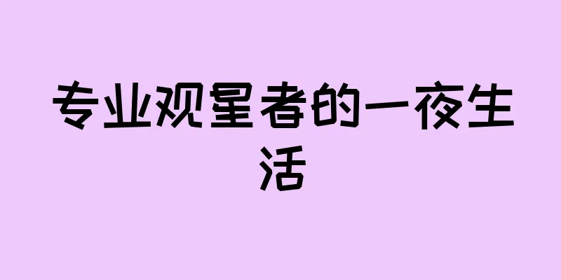 专业观星者的一夜生活