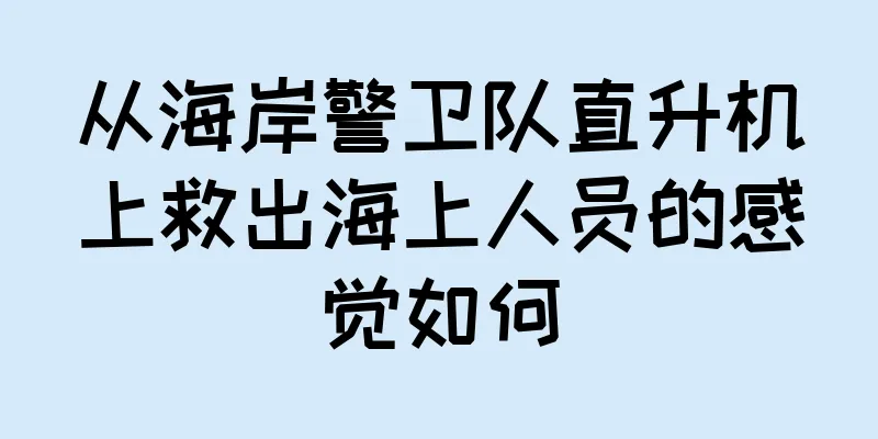 从海岸警卫队直升机上救出海上人员的感觉如何