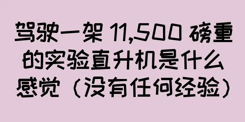 驾驶一架 11,500 磅重的实验直升机是什么感觉（没有任何经验）