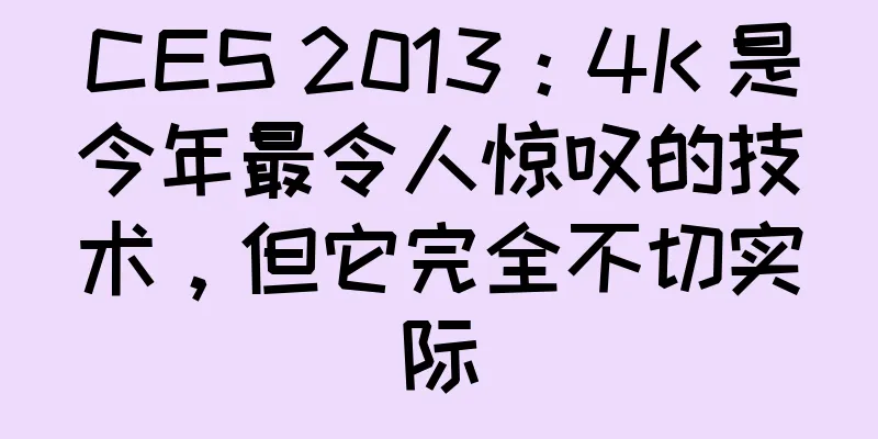 CES 2013：4K 是今年最令人惊叹的技术，但它完全不切实际