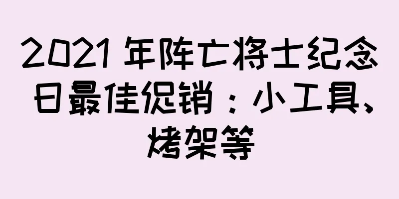 2021 年阵亡将士纪念日最佳促销：小工具、烤架等