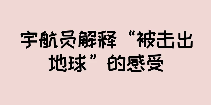 宇航员解释“被击出地球”的感受