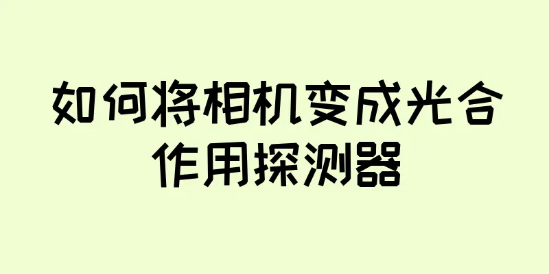 如何将相机变成光合作用探测器