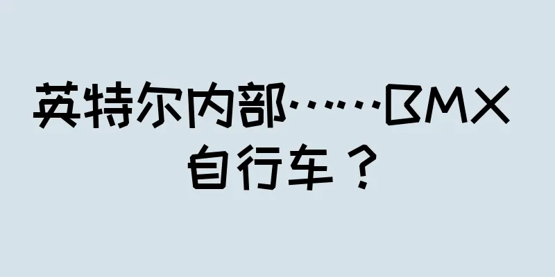 英特尔内部……BMX 自行车？