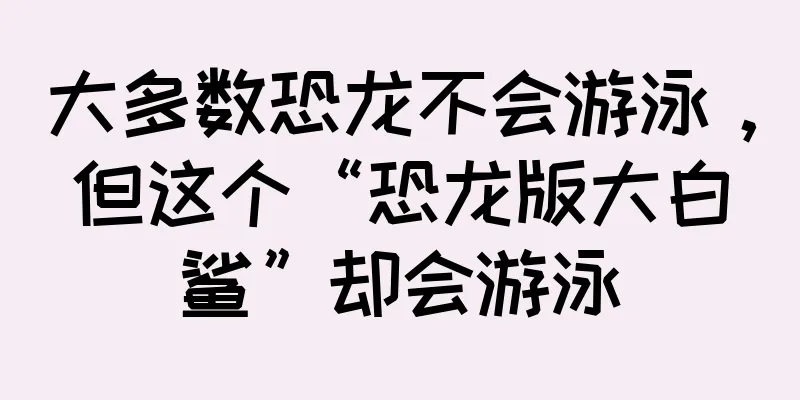 大多数恐龙不会游泳，但这个“恐龙版大白鲨”却会游泳