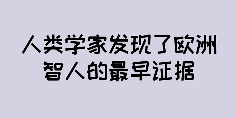人类学家发现了欧洲智人的最早证据