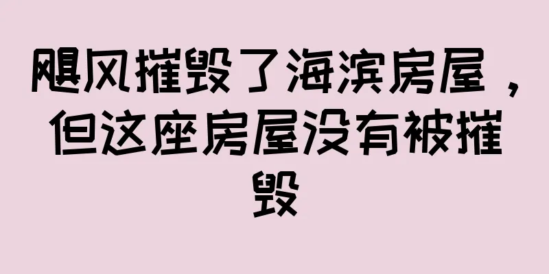 飓风摧毁了海滨房屋，但这座房屋没有被摧毁