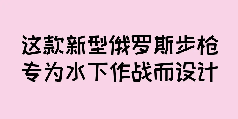 这款新型俄罗斯步枪专为水下作战而设计