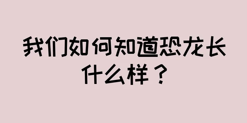 我们如何知道恐龙长什么样？