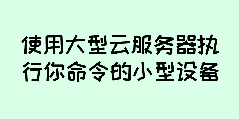 使用大型云服务器执行你命令的小型设备