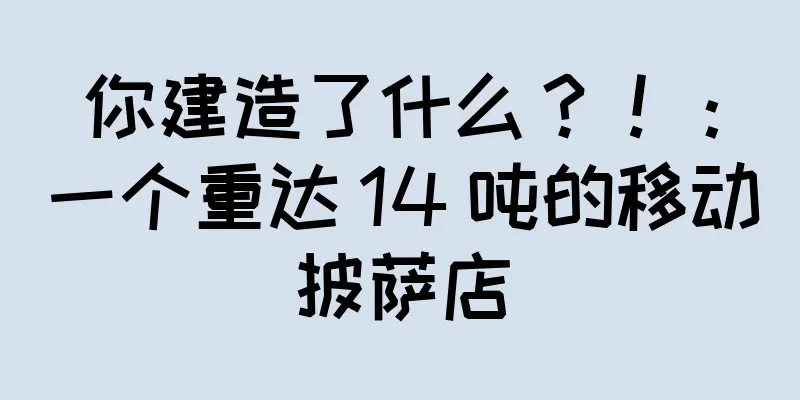 你建造了什么？！：一个重达 14 吨的移动披萨店