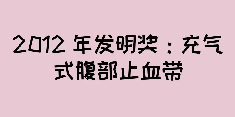 2012 年发明奖：充气式腹部止血带