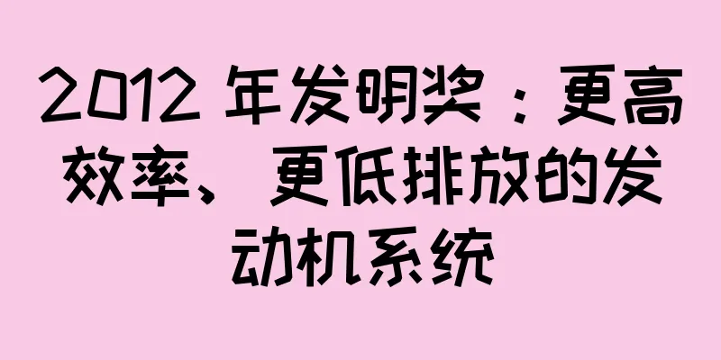 2012 年发明奖：更高效率、更低排放的发动机系统