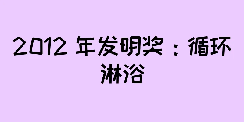 2012 年发明奖：循环淋浴