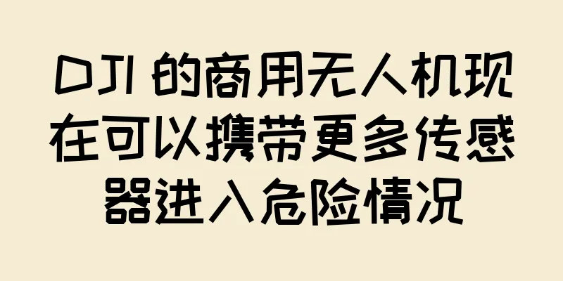 DJI 的商用无人机现在可以携带更多传感器进入危险情况