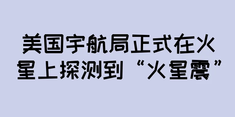 美国宇航局正式在火星上探测到“火星震”