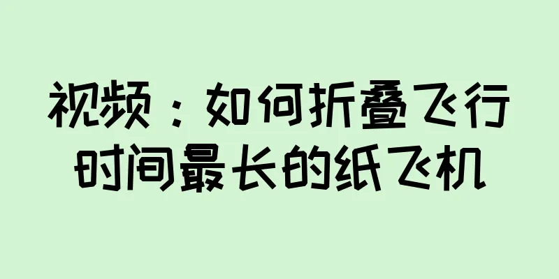 视频：如何折叠飞行时间最长的纸飞机