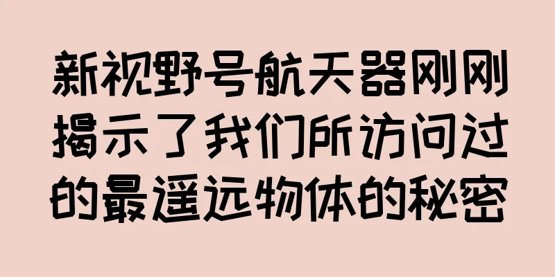 新视野号航天器刚刚揭示了我们所访问过的最遥远物体的秘密