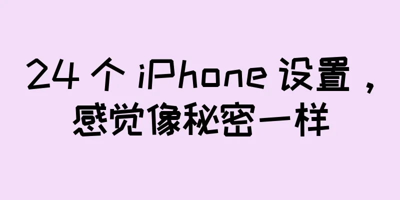 24 个 iPhone 设置，感觉像秘密一样