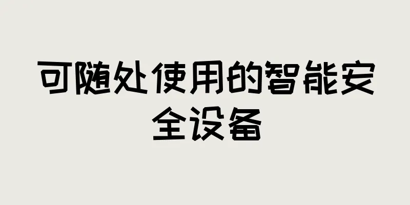 可随处使用的智能安全设备