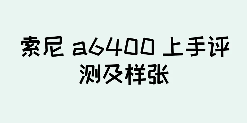 索尼 a6400 上手评测及样张
