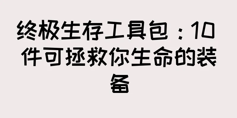 终极生存工具包：10 件可拯救你生命的装备