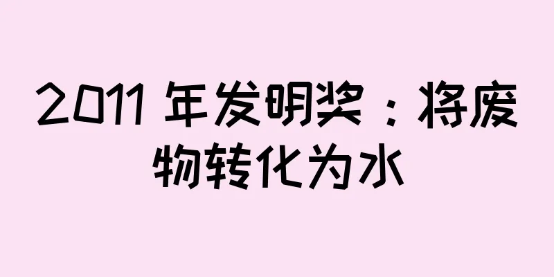 2011 年发明奖：将废物转化为水