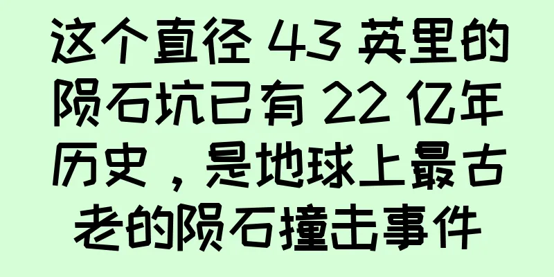 这个直径 43 英里的陨石坑已有 22 亿年历史，是地球上最古老的陨石撞击事件