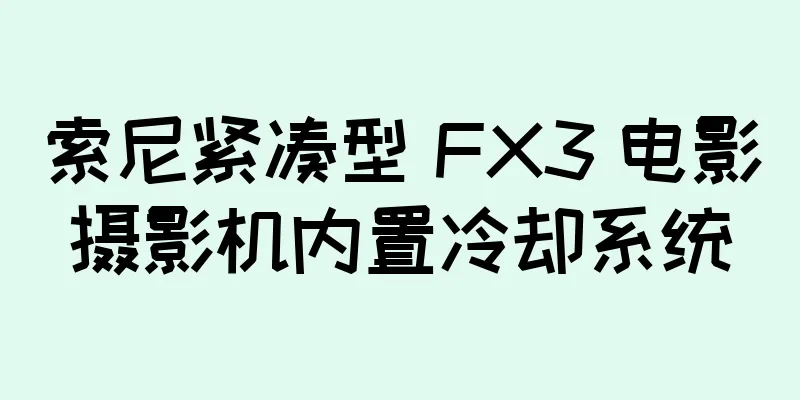索尼紧凑型 FX3 电影摄影机内置冷却系统