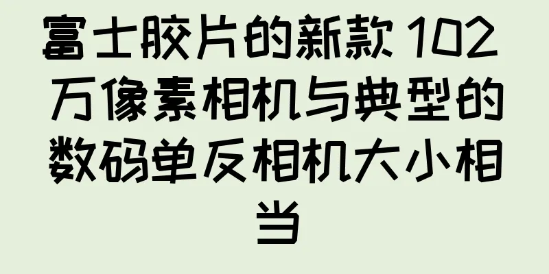 富士胶片的新款 102 万像素相机与典型的数码单反相机大小相当