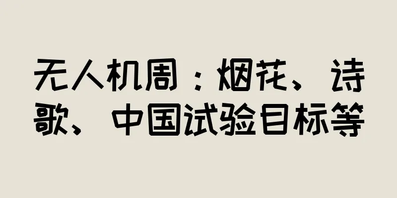 无人机周：烟花、诗歌、中国试验目标等