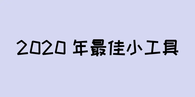 2020 年最佳小工具