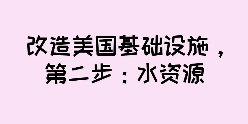 改造美国基础设施，第二步：水资源