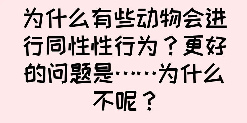 为什么有些动物会进行同性性行为？更好的问题是……为什么不呢？