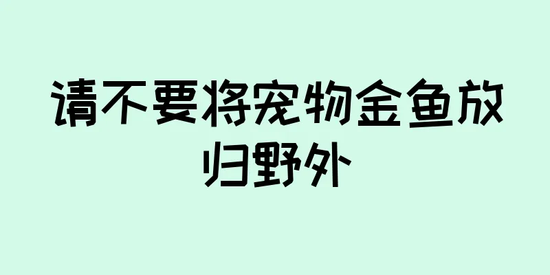 请不要将宠物金鱼放归野外