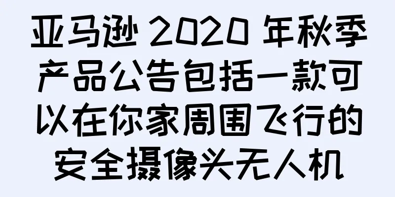 亚马逊 2020 年秋季产品公告包括一款可以在你家周围飞行的安全摄像头无人机