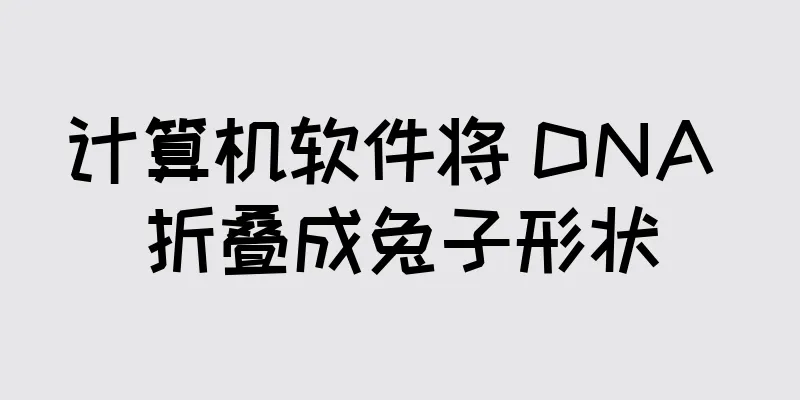 计算机软件将 DNA 折叠成兔子形状