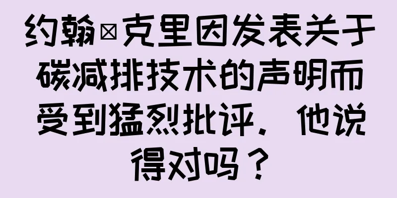 约翰·克里因发表关于碳减排技术的声明而受到猛烈批评。他说得对吗？