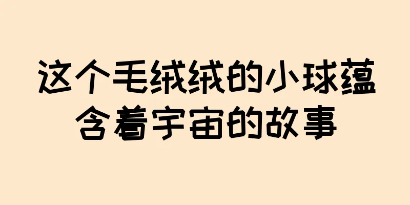 这个毛绒绒的小球蕴含着宇宙的故事