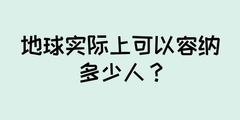 地球实际上可以容纳多少人？