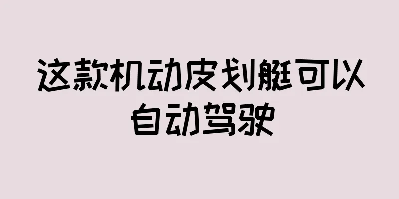 这款机动皮划艇可以自动驾驶