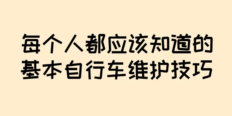 每个人都应该知道的基本自行车维护技巧