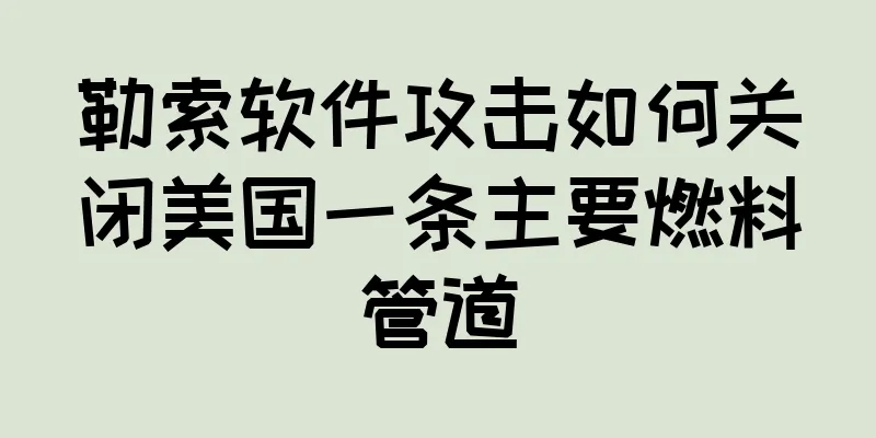 勒索软件攻击如何关闭美国一条主要燃料管道